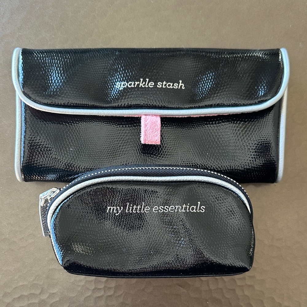CAbi Black and Pink Accessory Pouches